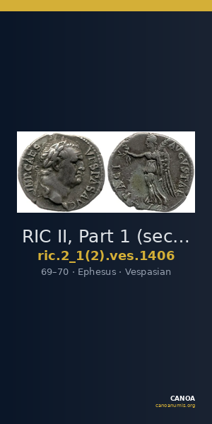 RIC II, Part 1 (second edition) Vespasian 1406 — CANOA