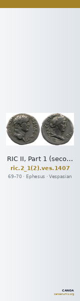 RIC II, Part 1 (second edition) Vespasian 1407 — CANOA