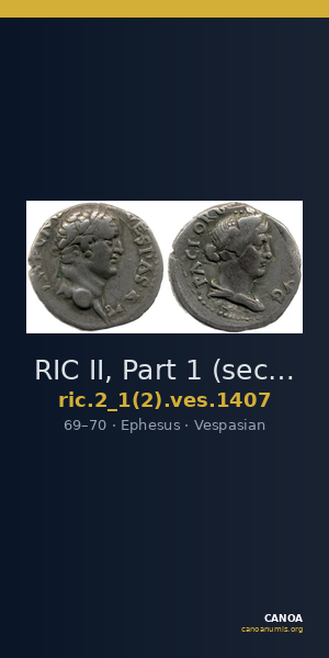 RIC II, Part 1 (second edition) Vespasian 1407 — CANOA