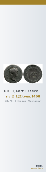RIC II, Part 1 (second edition) Vespasian 1408 — CANOA