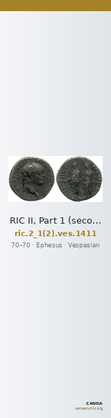 RIC II, Part 1 (second edition) Vespasian 1411 — CANOA