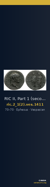 RIC II, Part 1 (second edition) Vespasian 1411 — CANOA