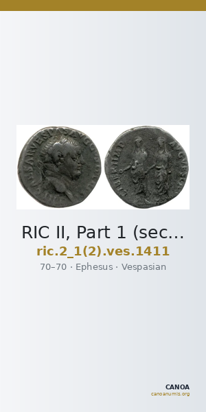 RIC II, Part 1 (second edition) Vespasian 1411 — CANOA