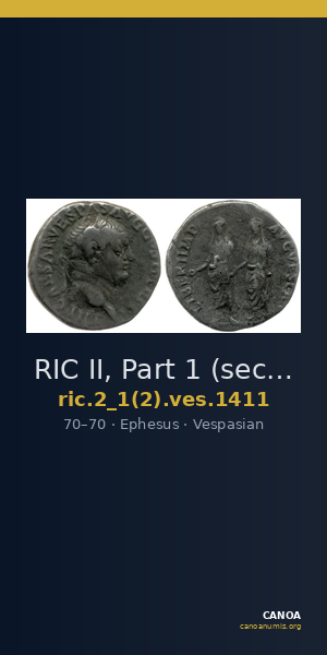 RIC II, Part 1 (second edition) Vespasian 1411 — CANOA