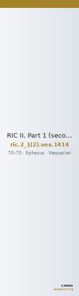 RIC II, Part 1 (second edition) Vespasian 1414 — CANOA