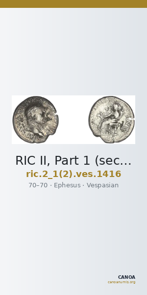 RIC II, Part 1 (second edition) Vespasian 1416 — CANOA
