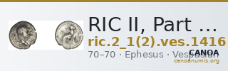 RIC II, Part 1 (second edition) Vespasian 1416 — CANOA