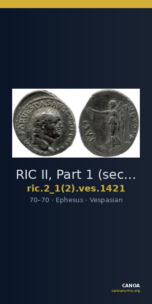 RIC II, Part 1 (second edition) Vespasian 1421 — CANOA