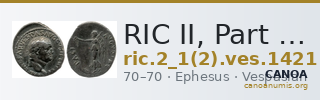 RIC II, Part 1 (second edition) Vespasian 1421 — CANOA