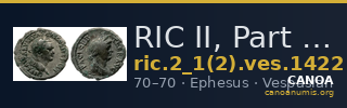 RIC II, Part 1 (second edition) Vespasian 1422 — CANOA
