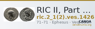 RIC II, Part 1 (second edition) Vespasian 1426 — CANOA