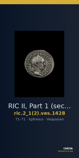 RIC II, Part 1 (second edition) Vespasian 1428 — CANOA