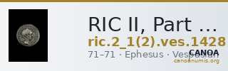 RIC II, Part 1 (second edition) Vespasian 1428 — CANOA
