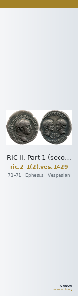 RIC II, Part 1 (second edition) Vespasian 1429 — CANOA
