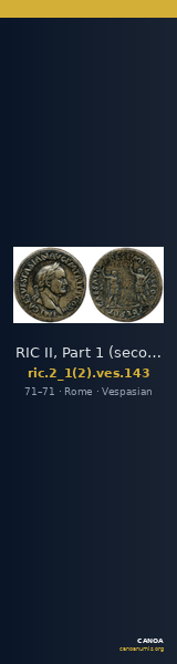 RIC II, Part 1 (second edition) Vespasian 143 — CANOA