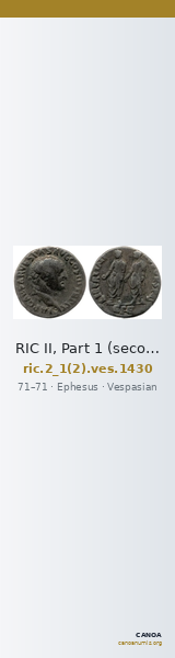 RIC II, Part 1 (second edition) Vespasian 1430 — CANOA