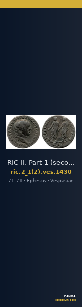 RIC II, Part 1 (second edition) Vespasian 1430 — CANOA