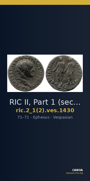 RIC II, Part 1 (second edition) Vespasian 1430 — CANOA