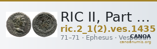 RIC II, Part 1 (second edition) Vespasian 1435 — CANOA
