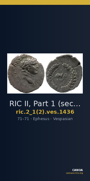 RIC II, Part 1 (second edition) Vespasian 1436 — CANOA