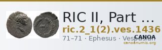 RIC II, Part 1 (second edition) Vespasian 1436 — CANOA