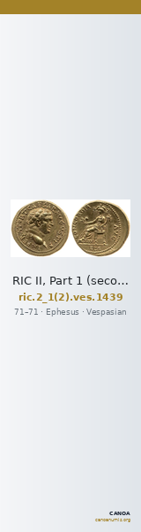RIC II, Part 1 (second edition) Vespasian 1439 — CANOA