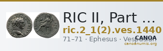 RIC II, Part 1 (second edition) Vespasian 1440 — CANOA