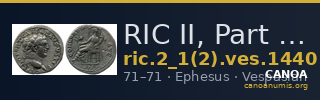 RIC II, Part 1 (second edition) Vespasian 1440 — CANOA