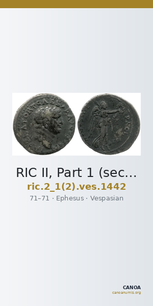 RIC II, Part 1 (second edition) Vespasian 1442 — CANOA