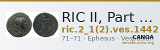 RIC II, Part 1 (second edition) Vespasian 1442 — CANOA