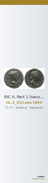 RIC II, Part 1 (second edition) Vespasian 1443 — CANOA