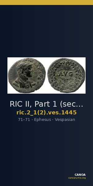 RIC II, Part 1 (second edition) Vespasian 1445 — CANOA