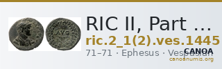 RIC II, Part 1 (second edition) Vespasian 1445 — CANOA