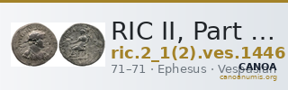RIC II, Part 1 (second edition) Vespasian 1446 — CANOA