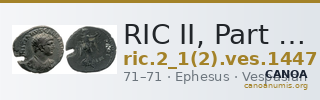 RIC II, Part 1 (second edition) Vespasian 1447 — CANOA