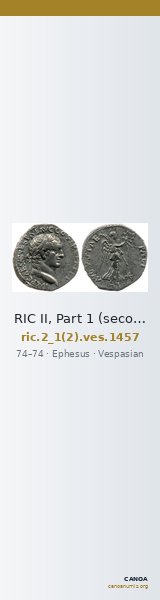 RIC II, Part 1 (second edition) Vespasian 1457 — CANOA