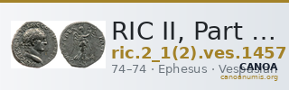 RIC II, Part 1 (second edition) Vespasian 1457 — CANOA
