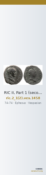 RIC II, Part 1 (second edition) Vespasian 1458 — CANOA