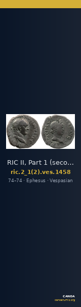RIC II, Part 1 (second edition) Vespasian 1458 — CANOA