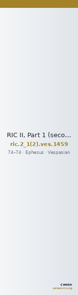 RIC II, Part 1 (second edition) Vespasian 1459 — CANOA