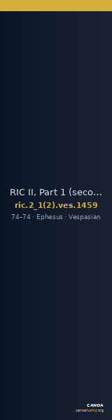 RIC II, Part 1 (second edition) Vespasian 1459 — CANOA