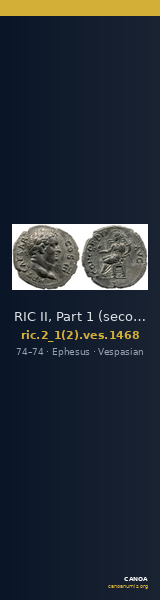 RIC II, Part 1 (second edition) Vespasian 1468 — CANOA