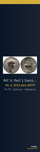 RIC II, Part 1 (second edition) Vespasian 1473 — CANOA