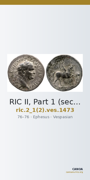 RIC II, Part 1 (second edition) Vespasian 1473 — CANOA