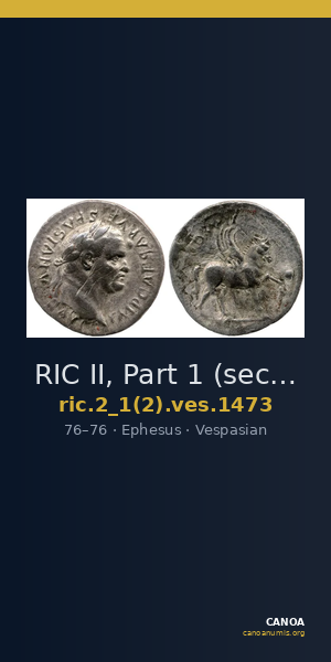 RIC II, Part 1 (second edition) Vespasian 1473 — CANOA
