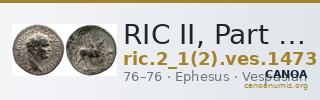 RIC II, Part 1 (second edition) Vespasian 1473 — CANOA