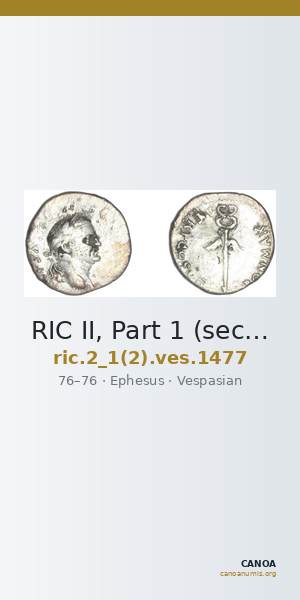 RIC II, Part 1 (second edition) Vespasian 1477 — CANOA