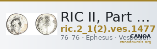 RIC II, Part 1 (second edition) Vespasian 1477 — CANOA