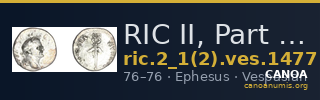 RIC II, Part 1 (second edition) Vespasian 1477 — CANOA