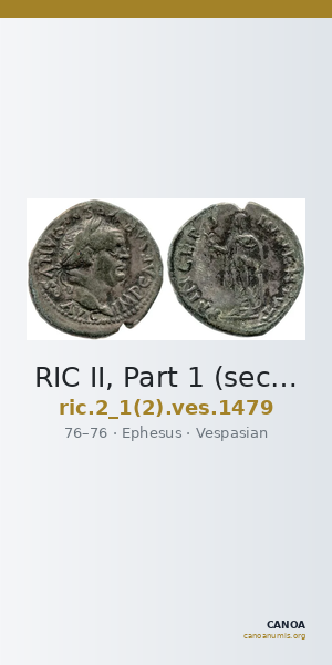 RIC II, Part 1 (second edition) Vespasian 1479 — CANOA